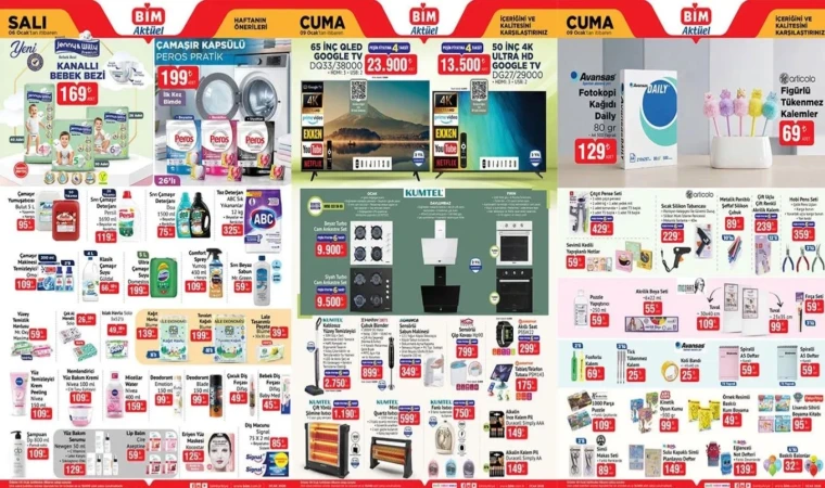 6-9 Ocak 2026 BİM Aktüel Kataloğu Yayında: Bu Hafta BİM’de Hangi Ürünler Var?