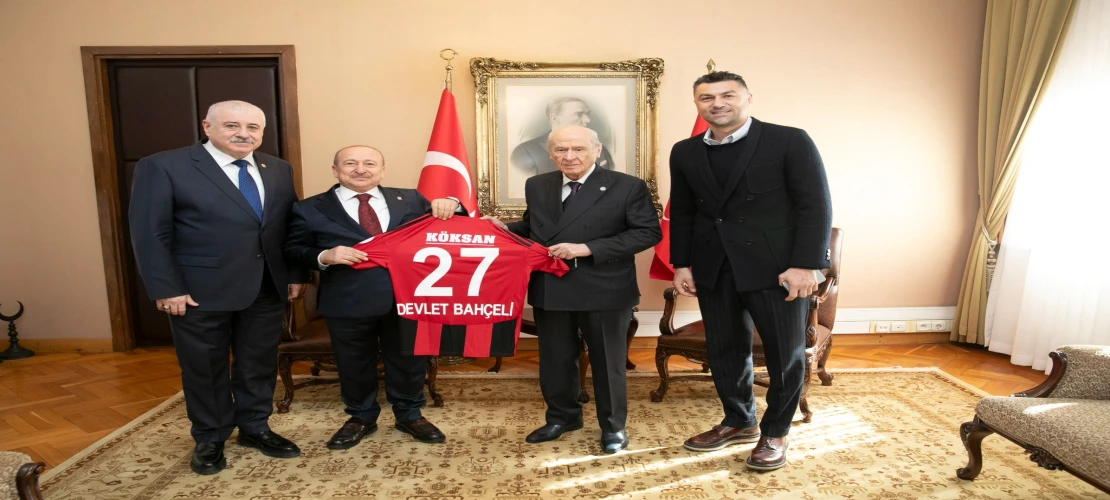 Atay ve Yılmaz’dan Devlet Bahçeli’ye ziyaret! Gaziantep FK’dan anlamlı hediye