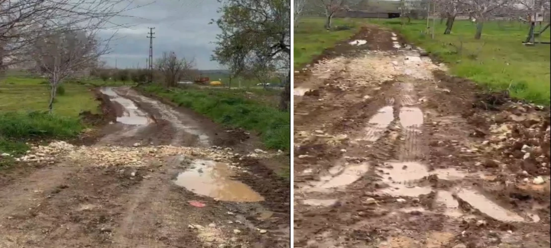 Gaziantep Şahinbey’de Yol Çilesi! Çimenli Mahallesi Çamura Saplandı: 'Traktörler Bile Geçemiyor!'