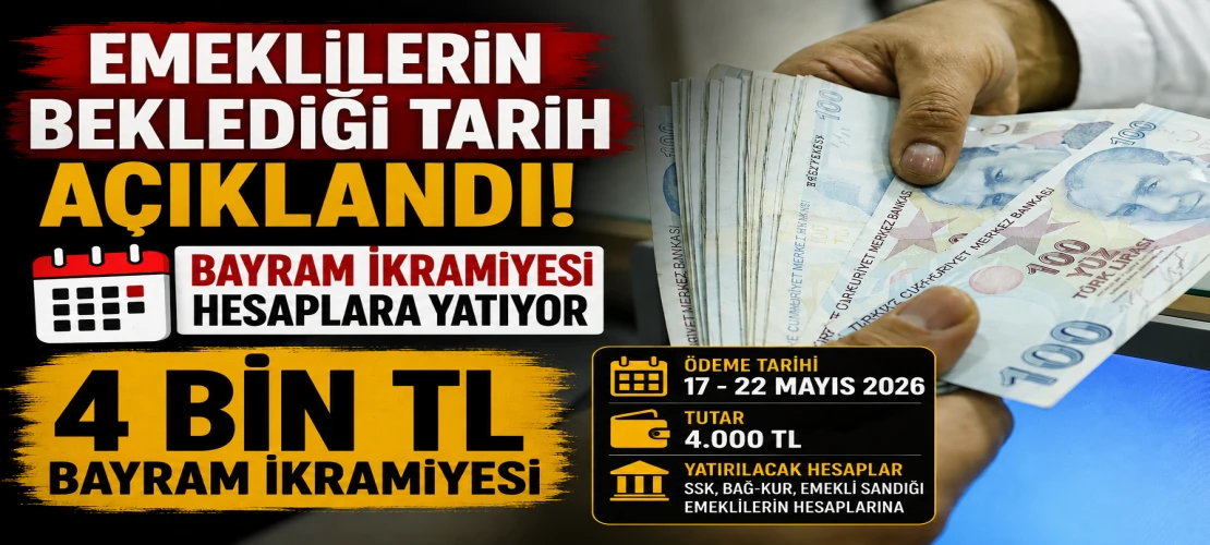 Emeklilerin beklediği tarih açıklandı! 4 bin TL bayram ikramiyesi hesaplara yatıyor
