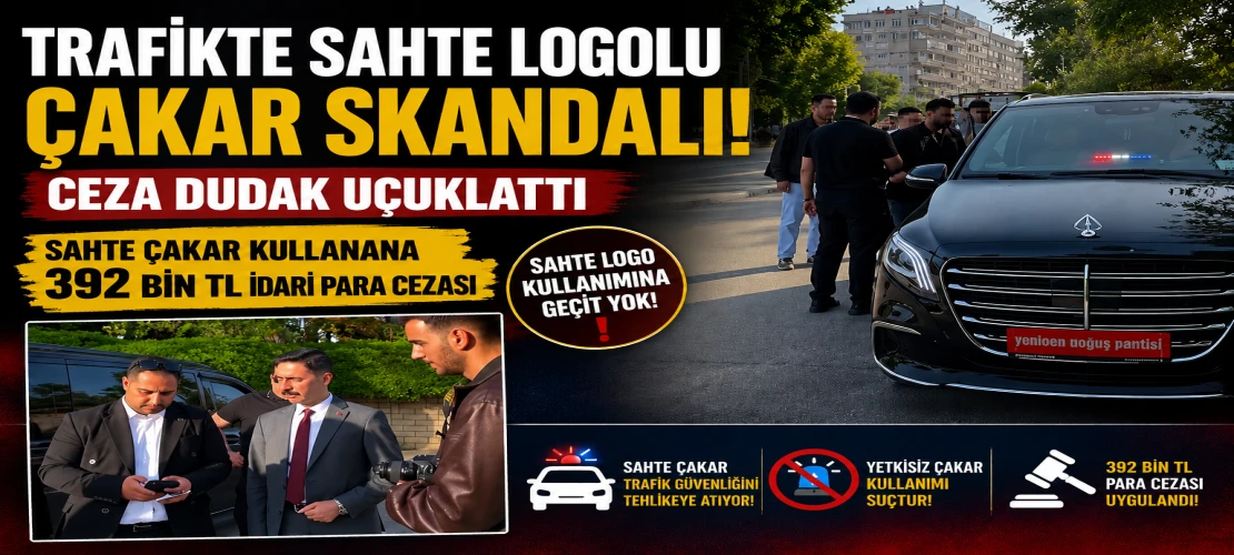 Trafikte sahte logolu çakar skandalı! Ceza dudak uçuklattı