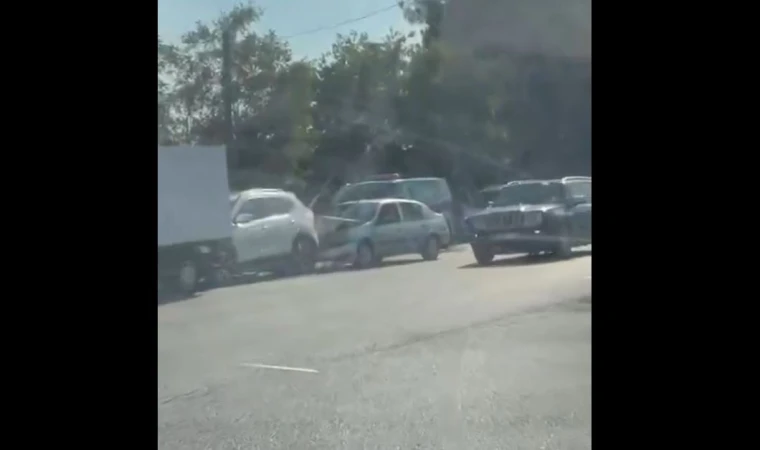 Gaziantep’te Burç Yolu’nda kaza! Trafik kilitlendi