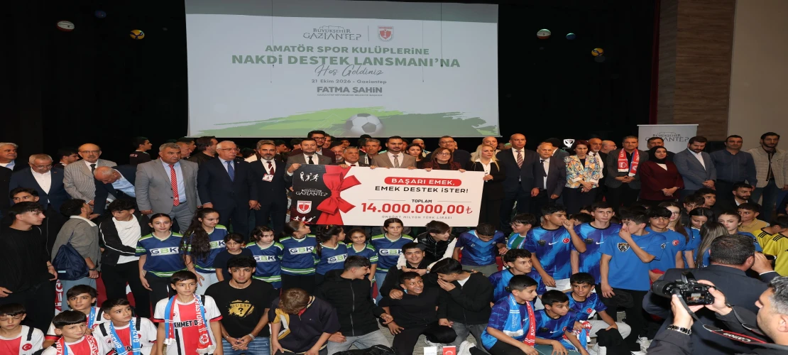 Gaziantep’te 115 amatör spor kulübüne 14 milyon TL destek