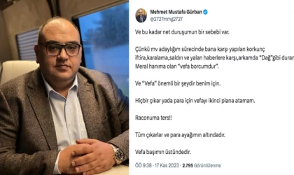 Gürban’dan istifa iddialarına yanıt: Akşener’e vefa borcum var