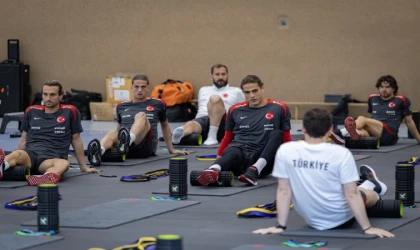 A Milli Takım, kamp otelindeki ilk antrenmanını tamamlandı