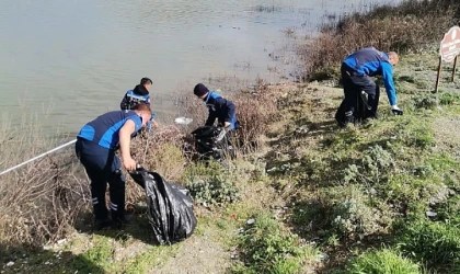 Büyükşehir’den Ula Göleti’nde Kapsamlı Çevre Temizliği