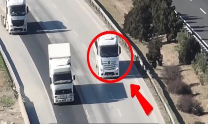 Gaziantep’te Otoyolda Dron Destekli Trafik Denetimi!
