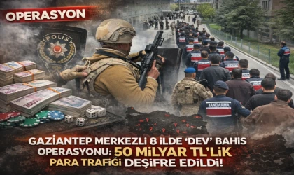 Gaziantep Merkezli 8 İlde "Dev" Bahis Operasyonu: 50 Milyar TL'lik Para Trafiği Deşifre Edildi! Kuyumcular Üzerinden Para Aklama Planı Çöktü!