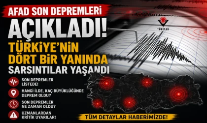 AFAD Son Depremler Listesini Güncelledi: Hangi İllerde Deprem Oldu?