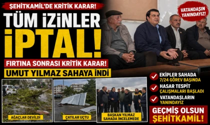 Şehitkamil’de tüm izinler iptal! Fırtına sonrası kritik karar! Umut Yılmaz sahaya indi...