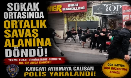 Aydın'da sokak ortasında kavga: Araya giren polis memuru yaralandı