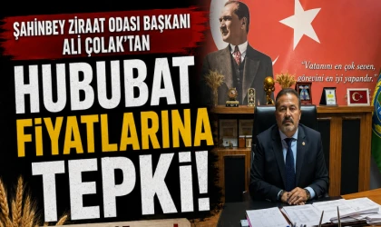 Şahinbey Ziraat Odası Başkanı Ali Çolak'tan TMO'ya Tepki!